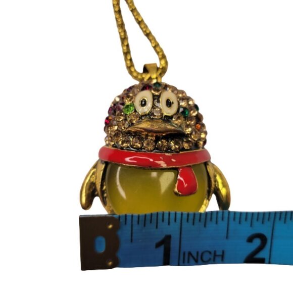 Bird Pendant Necklace, Green Bird Statement Necklace Long Sweater Necklace - Picture 5 of 11